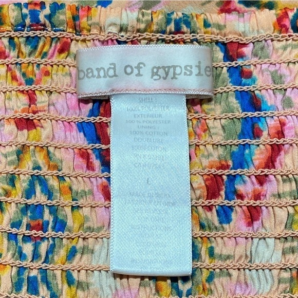 NEW! Band Of Gypsies Romper Large Rainbow Psychedelic Boho Adjustable Straps - Picture 13 of 16